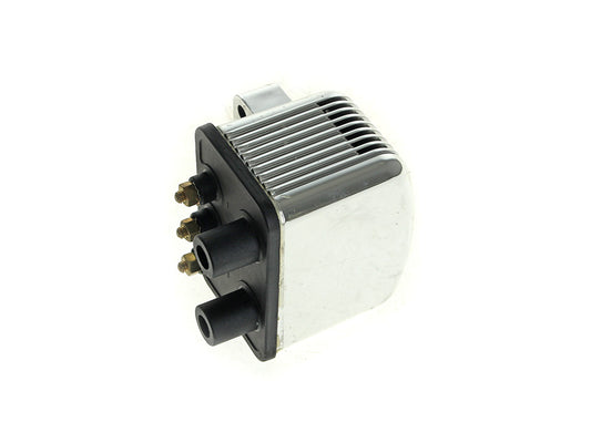 Ignition Coil - Chrome. Fits Big Twin 1970-1999 & Sportster 1971-2003 Models with Upgraded Single Fire Ignition