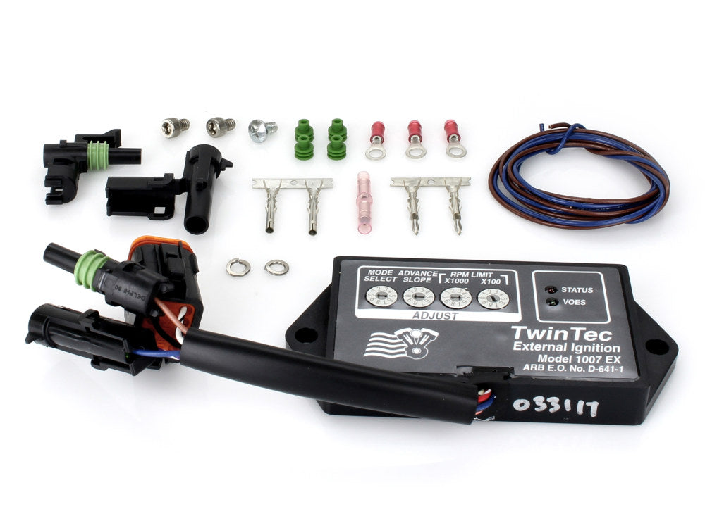 External Ignition Module with 8 Pin Rectangle Plug. Fits Evolution Big Twin 1995-1998 and Sportster 1994-1997.
