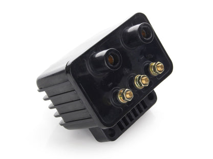 Single Fire Ignition Coil - Black. Fits Big Twin 1970-1999 & Sportster 1971-2003 Models with Upgraded Single Fire Ignition.