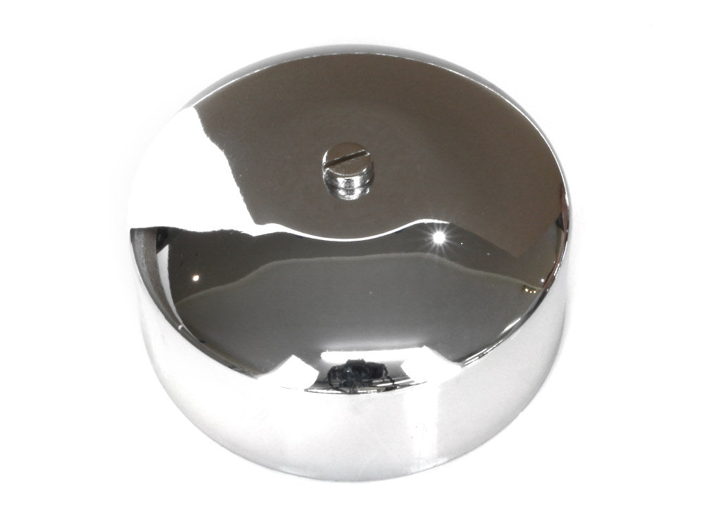 Starter End Cover No Cut-Out - Chrome. Fits Sportster 1973-1980 with Hitatchi Starter & FL 1967-1980 with Prestolite Starter.