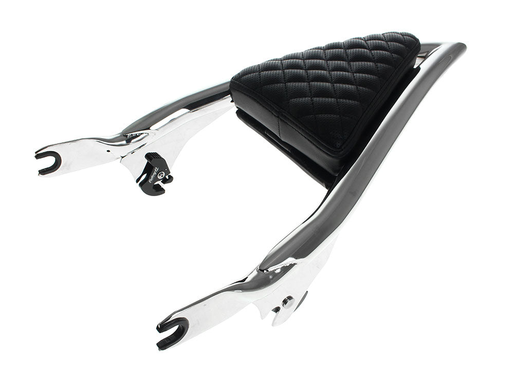 Diamond Stitch Apex Sissy Bar Backrest - Chrome. Fits Touring 2009up.