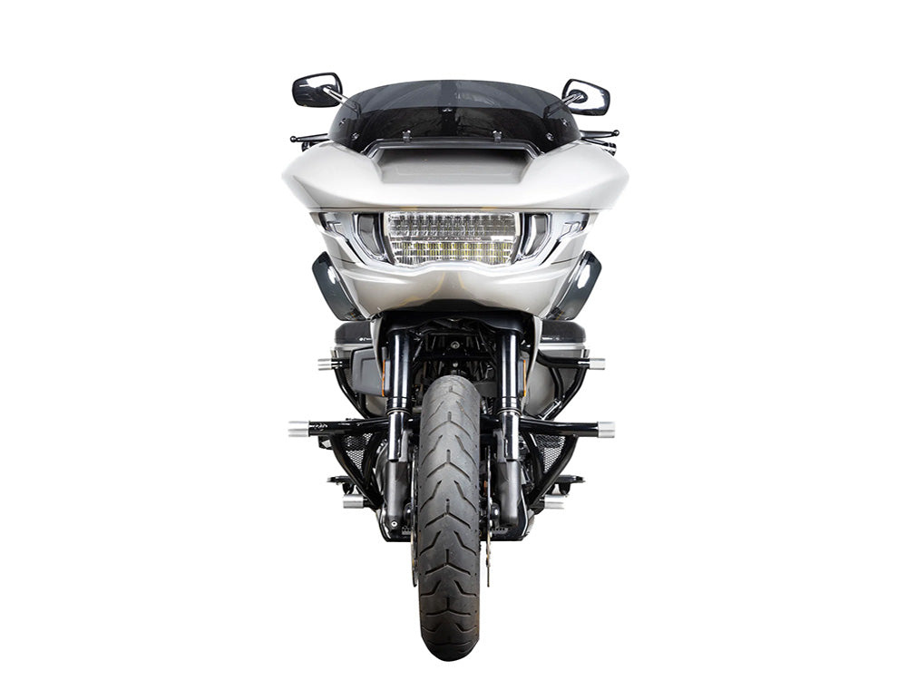 Road Warrior Front Crashbar - Gloss Black. Fits Touring 2009up