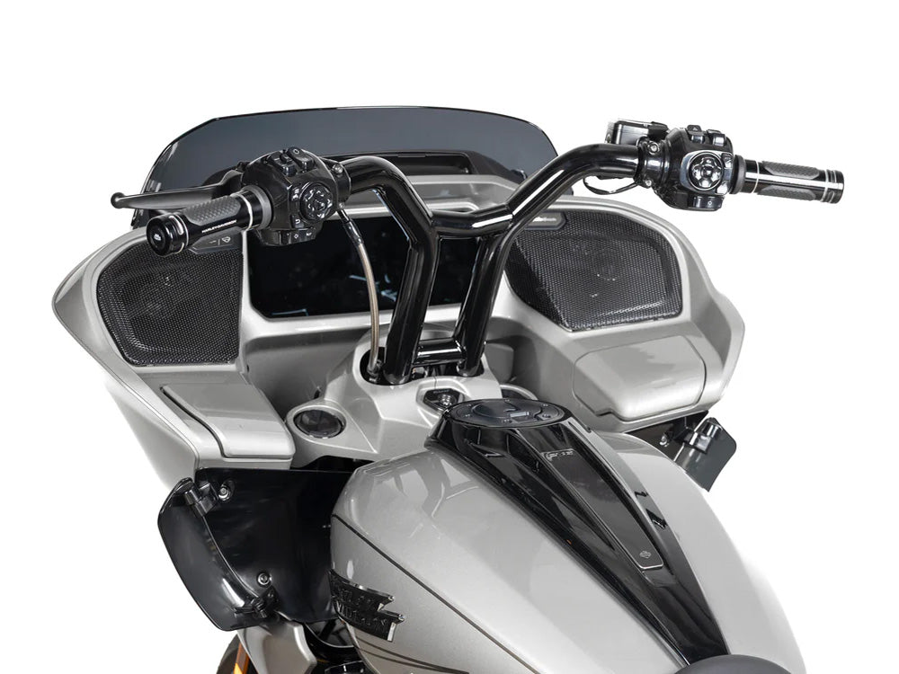 14in. x 1-1/2in. Factory Racing Straight T-Bar Handlebar - Gloss Black. Fits CVO Road Glide 2023up & Road Glide 2024up