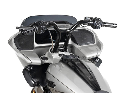 16in. x 1-1/2in. Factory Racing Straight T-Bar Handlebar - Gloss Black. Fits CVO Road Glide 2023up & Road Glide 2024up