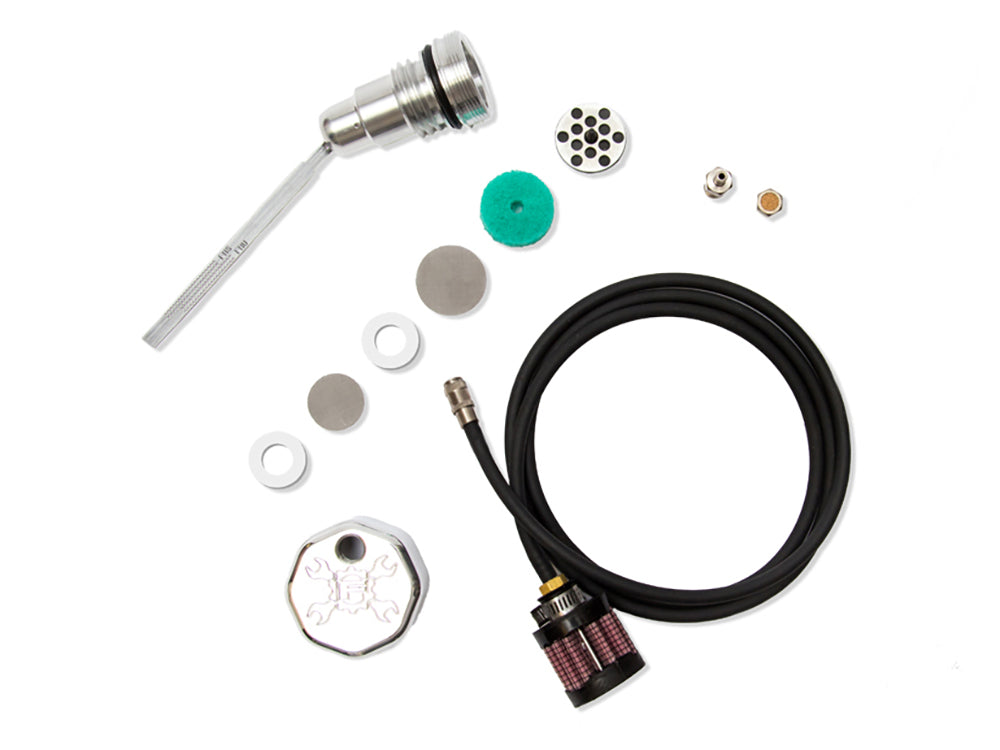 Vented Dipstick - Polished. Fits Dyna 2006-2017.