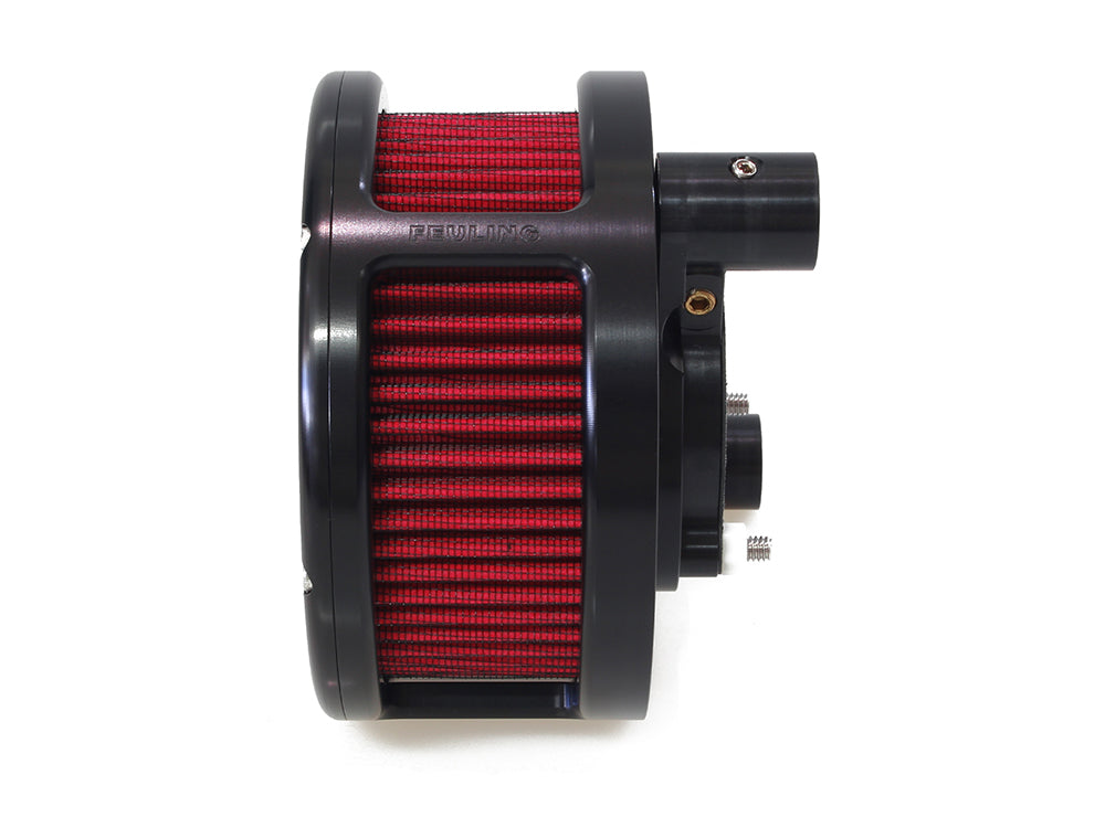 BA Air Cleaner Kit - Black with Clear Cover. Fits Touring 2017-2024 & Softail 2018-2024
