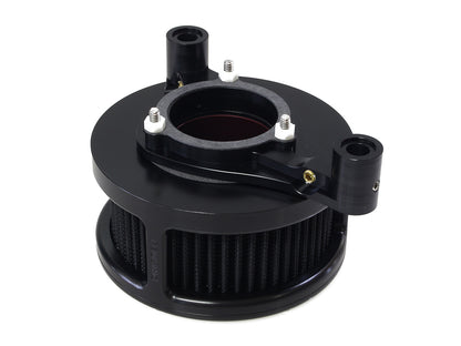BA Air Cleaner Kit - Black with Solid Cover. Fits Touring 2017-2024 & Softail 2018-2024