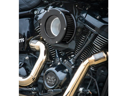 BA Air Cleaner Kit - Black with Clear Cover. Fits Touring 2017-2024 & Softail 2018-2024
