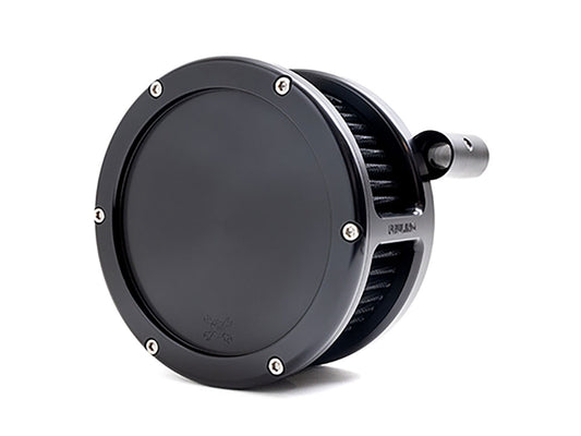 BA Air Cleaner Kit - Black with Solid Cover. Fits Softail 2000-2015, Dyna 1999-2017, Touring 1999-2007 with CV Carb or Cable Operated Delphi EFI