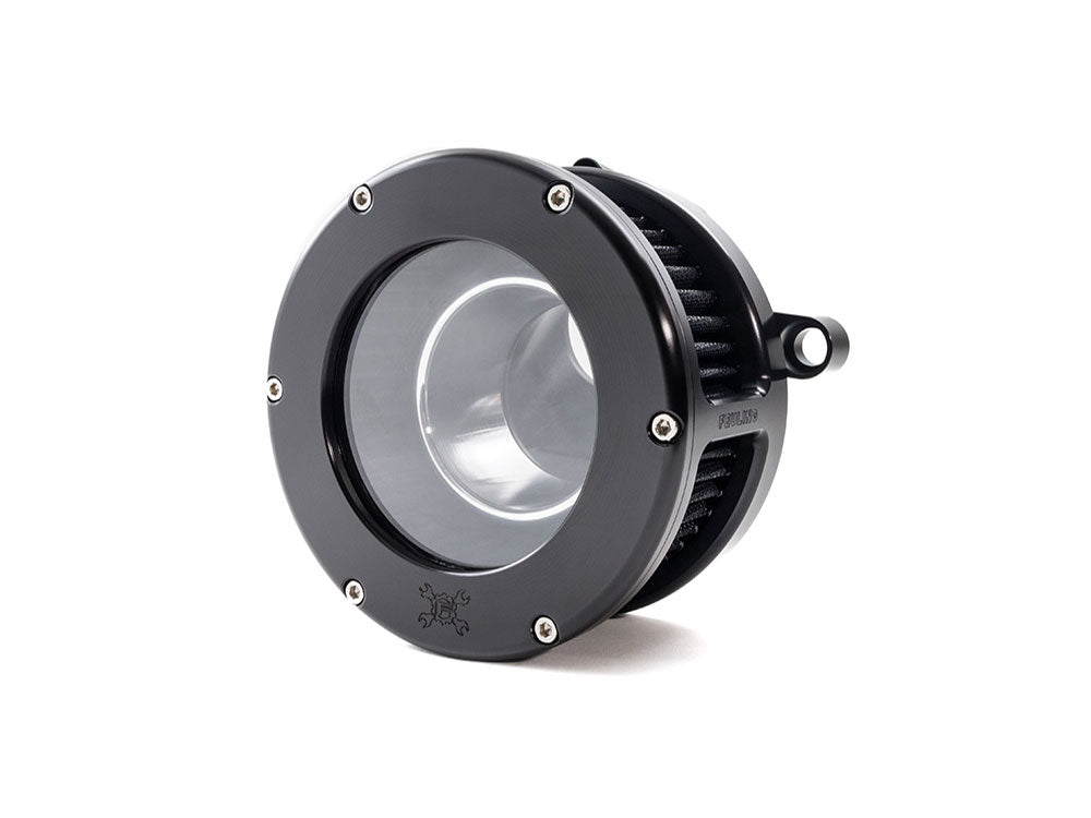 BA Air Cleaner Kit - Black with Clear Cover. Fits CVO Touring 2023up, Street Glide & Road Glide 2024up, Touring 2025up & Softail 2025up