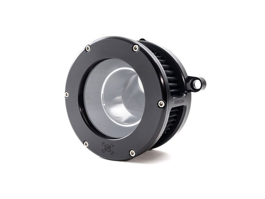 BA Air Cleaner Kit - Black with Clear Cover. Fits CVO Touring 2023up, Street Glide & Road Glide 2024up, Touring 2025up & Softail 2025up
