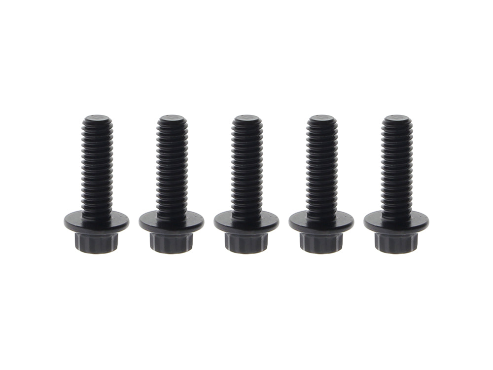 Front Disc Rotor Bolts - Black 12 Point ARP. 5/16in.-18 x 1.0in.. Fits Most HD models 1984up.