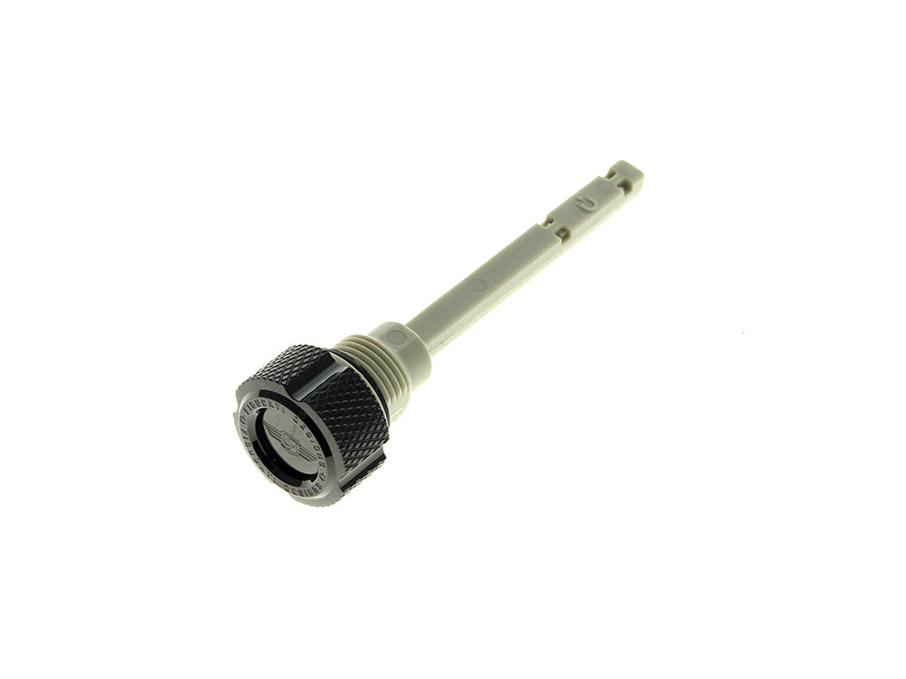 Magnetic Transmission Oil Dipstick - Knurled Black. Fits Softail 2007up, Dyna 2006-2017 & Touring 2007-2016