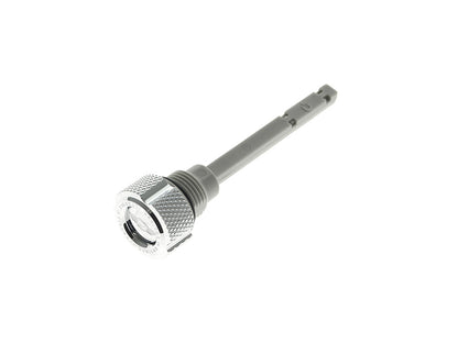 Magnetic Transmission Oil Dipstick - Knurled Silver. Fits Softail 2007up, Dyna 2006-2017 & Touring 2007-2016