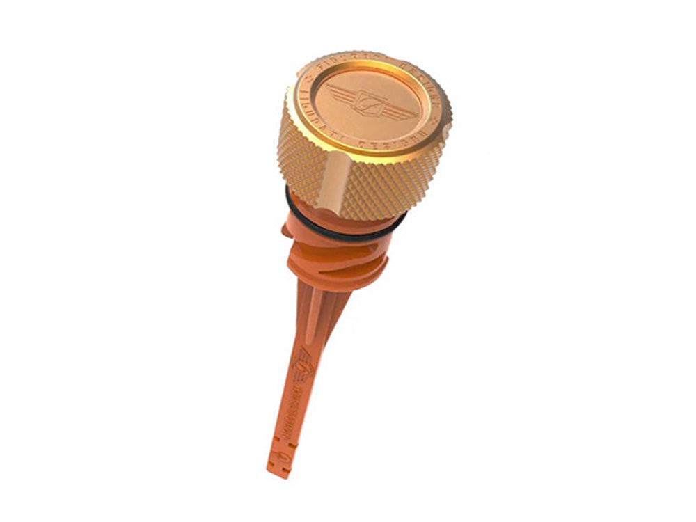 Magnetic Engine Oil Dipstick - Gold. Fits Softail 2018up