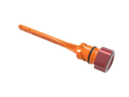 Magnetic Engine Oil Dipstick - Red. Fits Softail 2018up