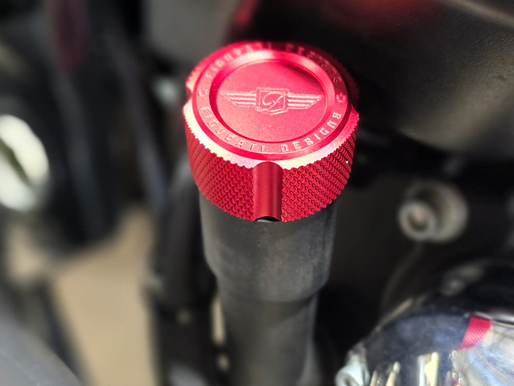 Magnetic Engine Oil Dipstick - Red. Fits Softail 2018up