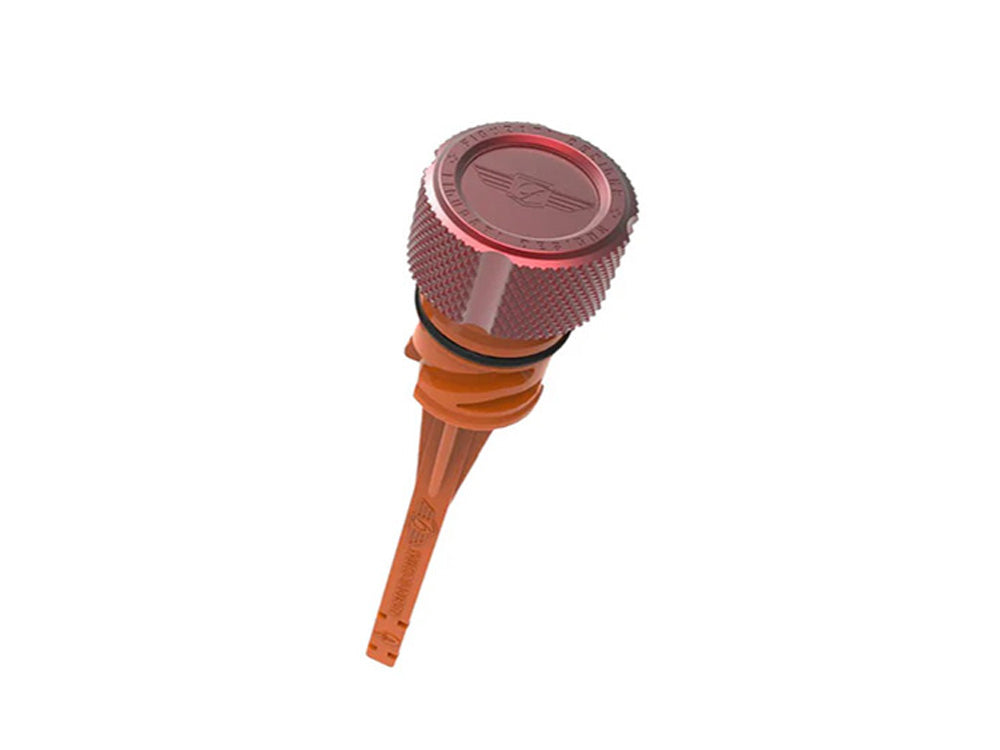 Magnetic Engine Oil Dipstick - Red. Fits Softail 2018up
