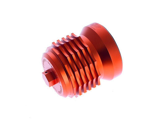 Magnetic Reusable Oil Filter - Orange. Fits Milwaukee Eight 2017up, Twin Cam 1999-2017, Evolution 1984-1999 & Sportster 1984-2021