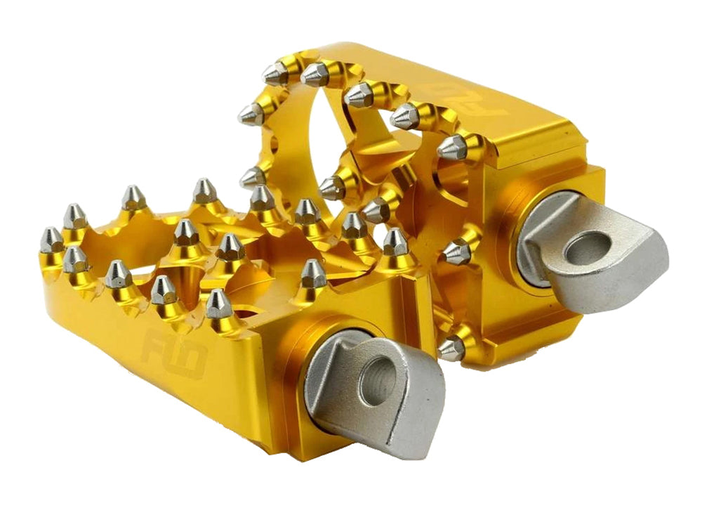 V2 MX Footpegs with HD Male Mount - Gold.