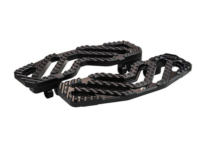 Savage Series Rider Floorboards - Black. Fits Touring 1980up, FL Softail 1986-2017 & Dyna Switchback 2012-2016