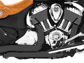 True Dual Headers - Black. Fits Indian Tourer 2014up.
