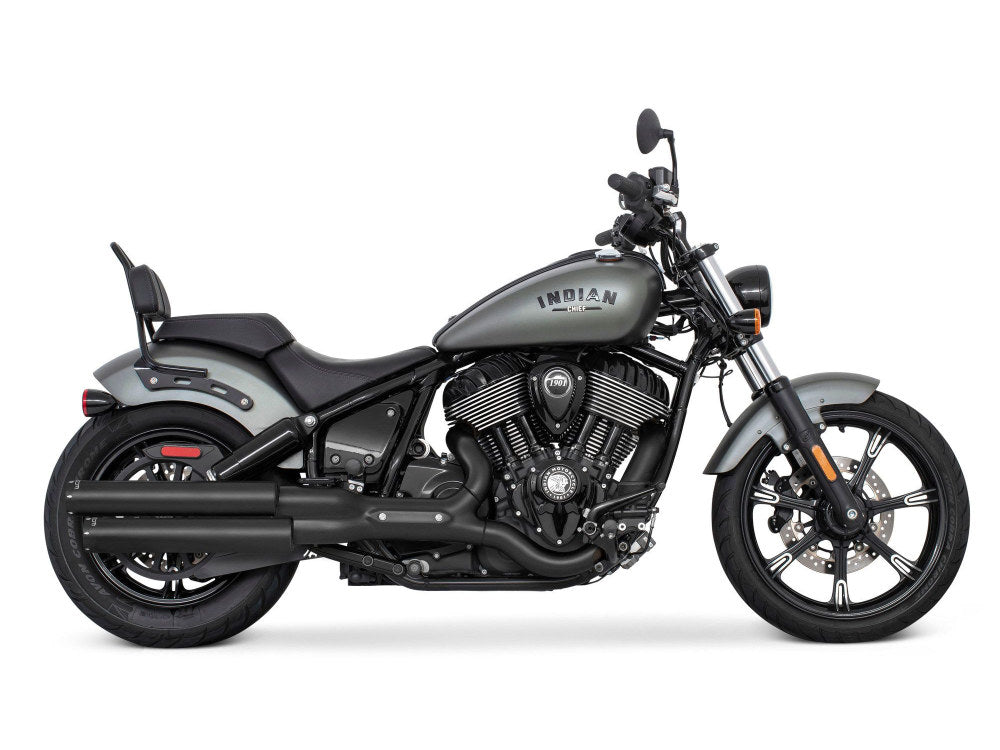 3.25in. Slip-On Mufflers - Black with Black Signature End Caps. Fits Indian Cruiser 2022up