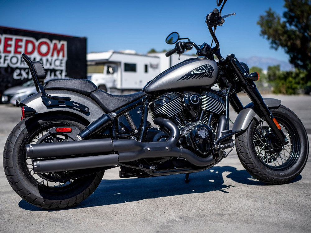3.25in. Slip-On Mufflers - Black with Black Signature End Caps. Fits Indian Cruiser 2022up