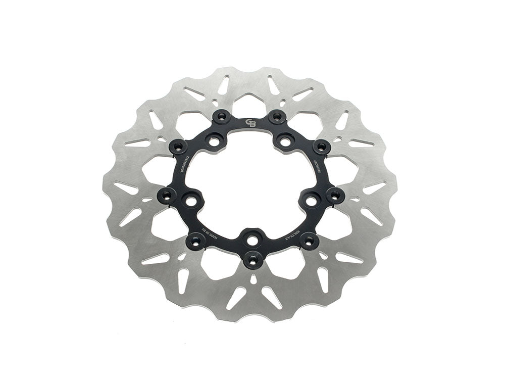 11.8in. Rear Floating Wave Disc Rotor - Black. Fits V-Rod 2006-2017.