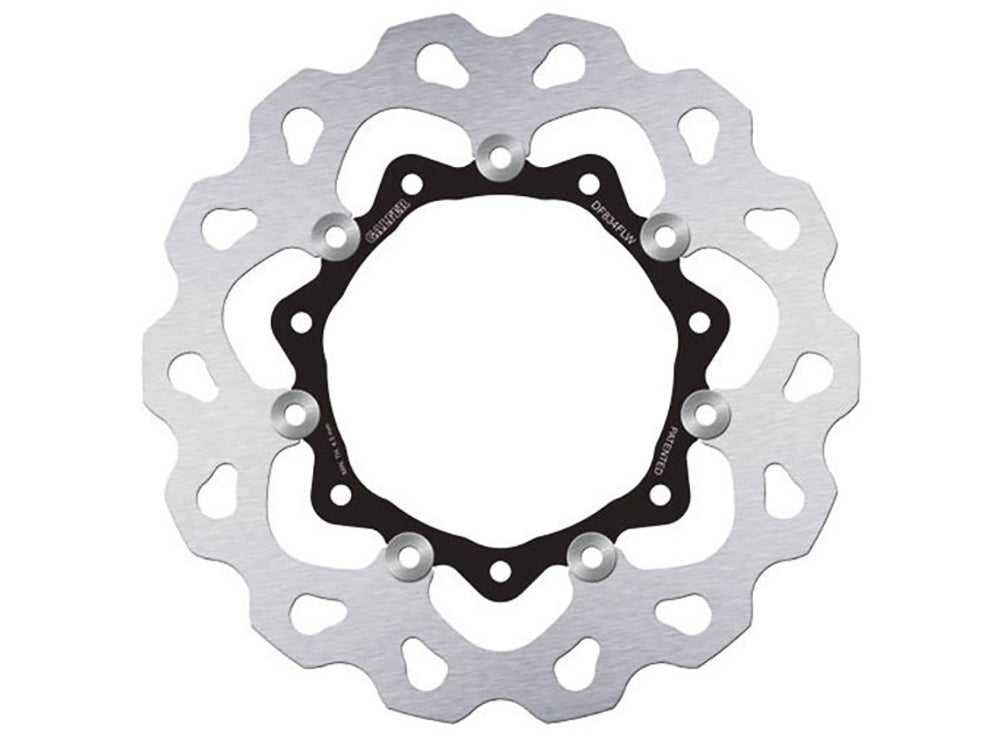 11.8in. Front Floating Wave Disc Rotor - Stainless Steel. Fits Touring 2014-2023 with HD Agitator Wheel.