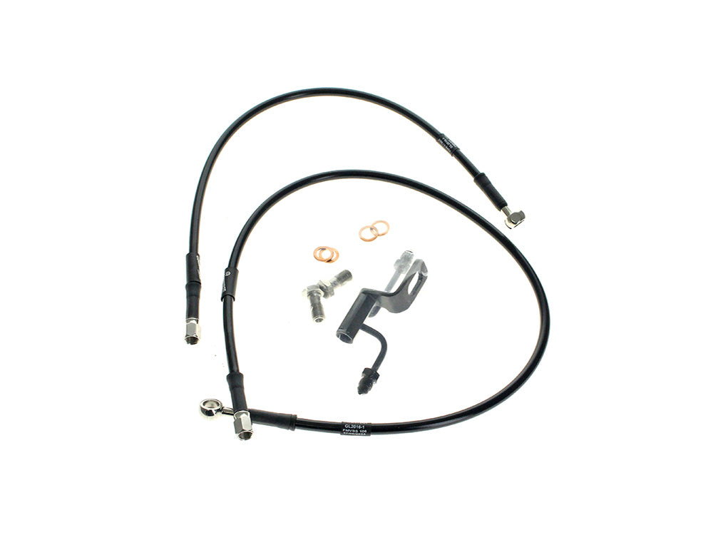 Rear Brake Line - Black. Fits Softail 2008-2010