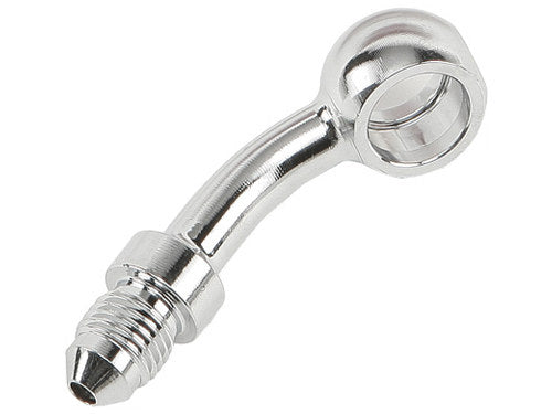 Chrome 7/16in. ID, 35 Degree Banjo - Male #3 End.