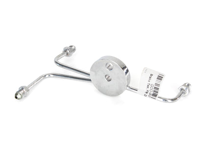 AN3 Front Dual Disc Brake Tee - Chrome. Fits Narrow Glide Front Ends with Dual Disc Rotors.