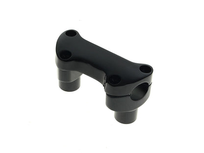 2in. Straight Risers with Top Clamp & Hardware - Black. Fits 1in. Handlebar