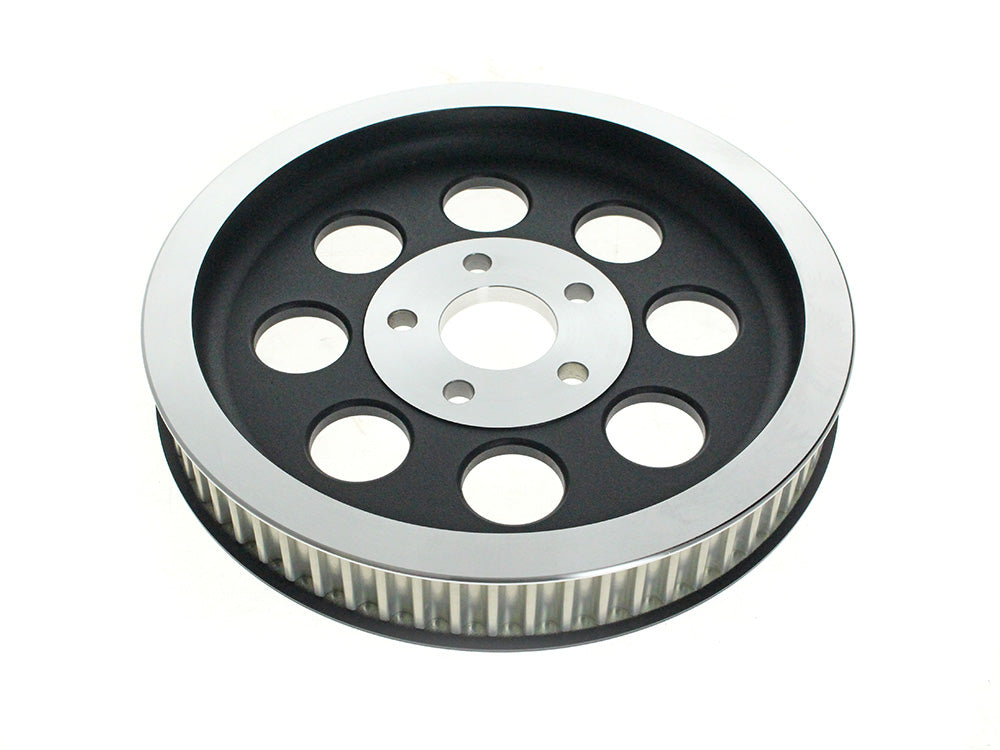 65 Tooth x 1.5in. Rear Pulley - Black. Fits Big Twin 1980-1999 with 1-1/2in. Wide Belt