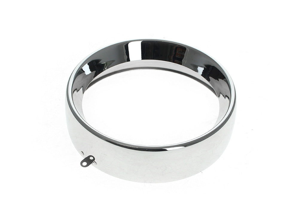 Frenched 7in. Headlight Trim Ring - Chrome. Fits FL Softail 1994-2017 & Freewheeler Trike 2015up