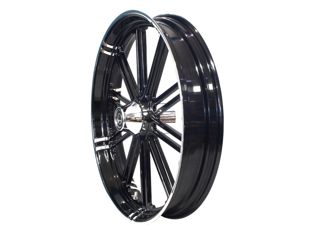 23in. x 3.75in. BKO/Breakout Replica Wheel - Black Anodize, Polished Rim Edge, Chrome Hub Kit. Fits Breakout 2013up.