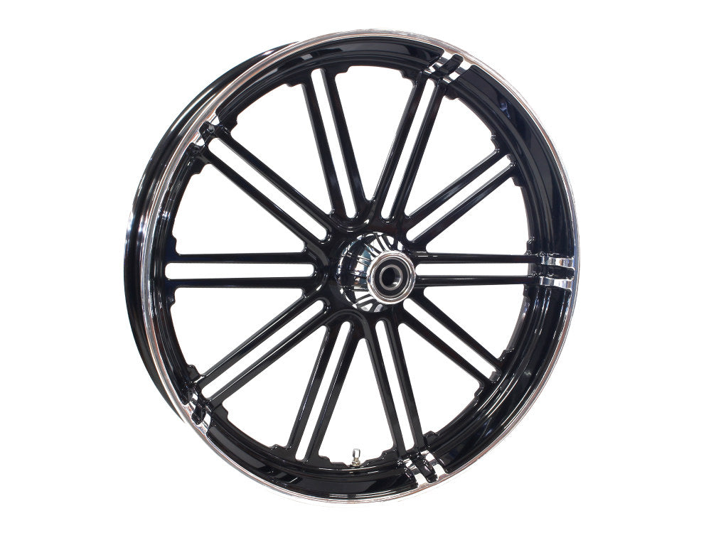 23in. x 3.75in. BKO/Breakout Replica Wheel - Black Anodize, Polished Rim Edge, Chrome Hub Kit. Fits Breakout 2013up.