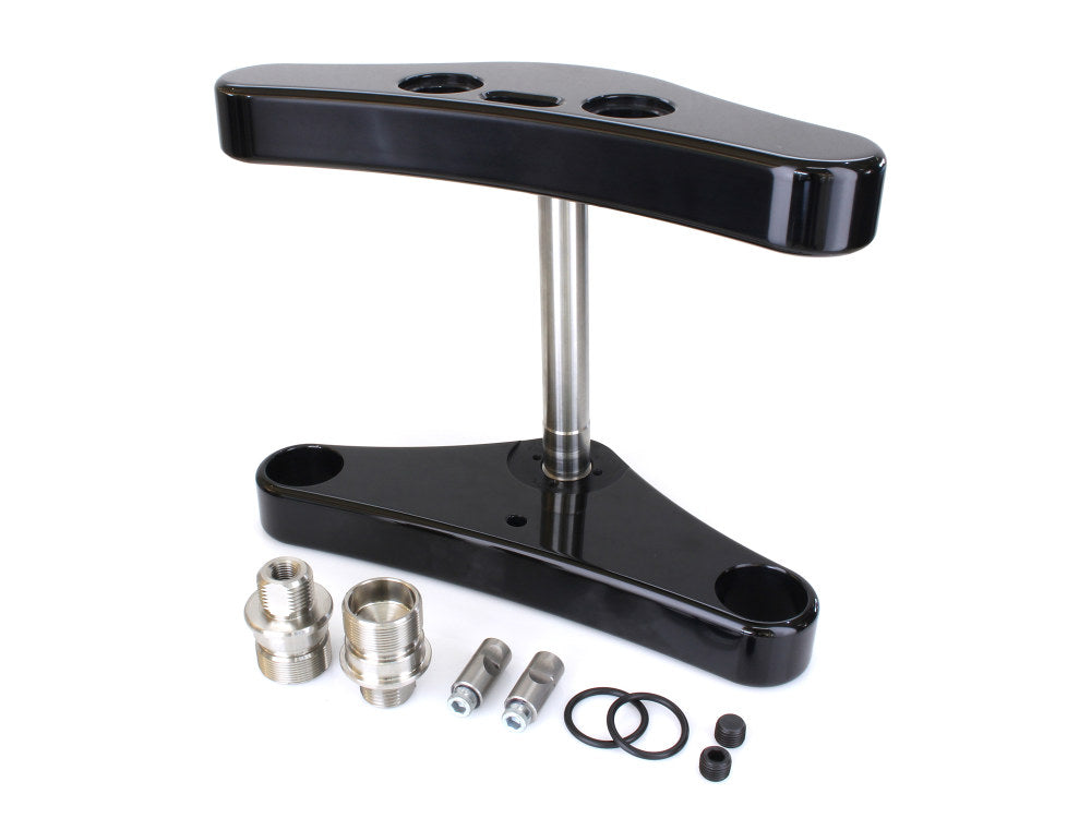 5 Degree Raked Triple Tree Kit - Black. Fits FX Softail 1984-2017 & Dyna Wide Glide 1993-2005.