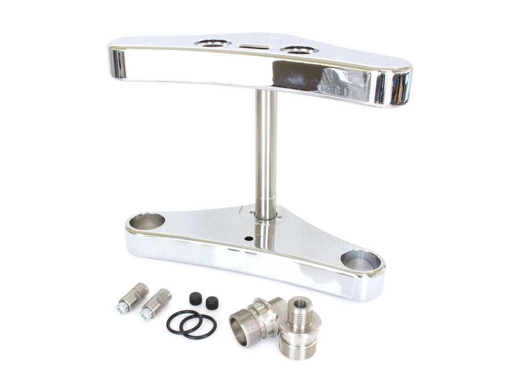 3 Degree Raked Triple Tree Kit - Chrome. Fits FX Softail 1984-2017 & Dyna Wide Glide 1993-2005.