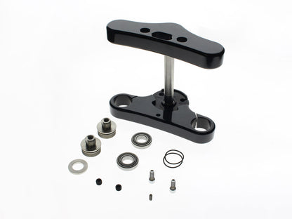 5 Degree Raked Mid Glide Triple Tree Kit - Black. Fits Softail Street Bob & Softail Standard 2018up with 23in. Wheel Conversion