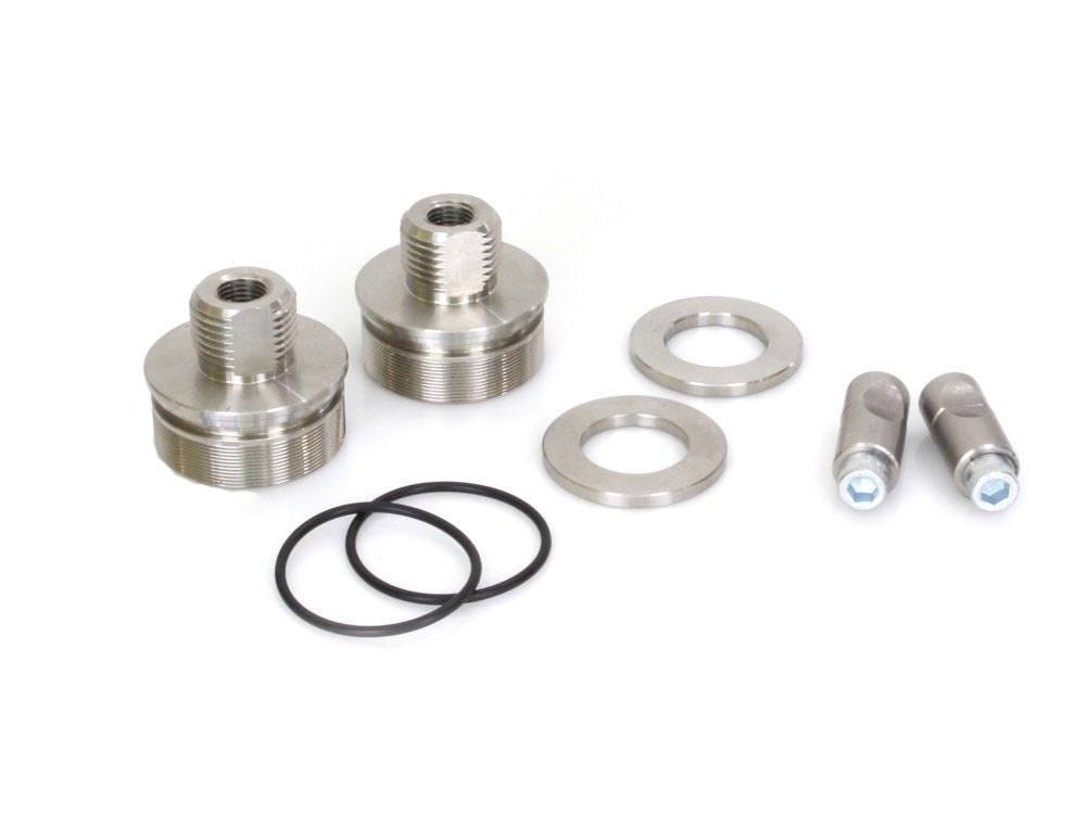 5 Degree Raked Mid Glide Triple Tree Kit - Chrome. Fits M8 Street Bob & Softail Standard with 23in. Wheel Conversion