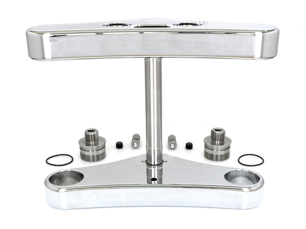 3 Degree Raked Wide Glide Conversion Triple Tree Kit - Chrome. Fits Rocker 2008-2010.