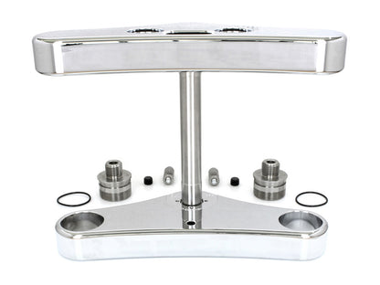 3 Degree Raked Wide Glide Conversion Triple Tree Kit - Chrome. Fits Rocker 2008-2010.