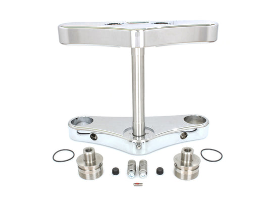 3 Degree Raked Wide Glide Conversion Triple Tree Kit - Chrome. Fits Rocker 2008-2010.
