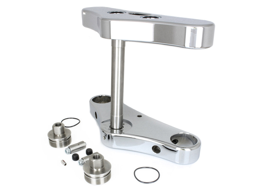 3 Degree Raked Wide Glide Triple Tree Kit - Chrome. Fits Breakout 2013-2017.