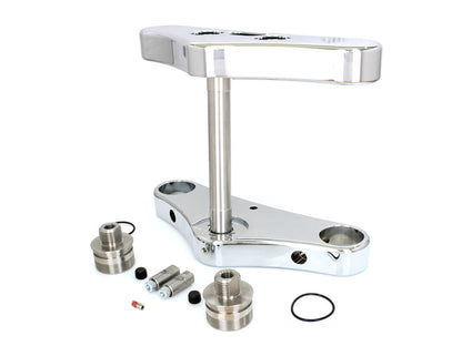 5 Degree Raked Wide Glide Conversion Triple Tree Kit - Chrome. Fits Rocker 2008-2010 with 23in. Wheel Conversion.