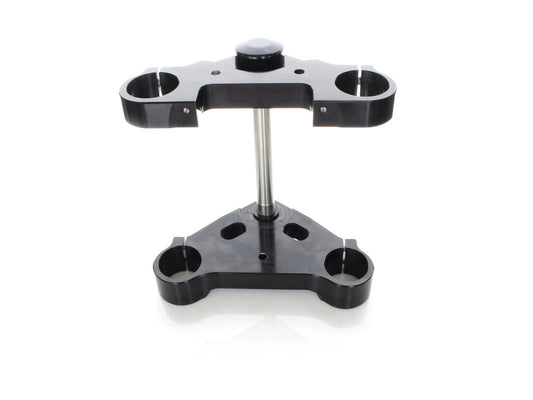 6 Degree Raked Triple Tree Kit - Black. Fits V-Rod 2012-2017 with OEM Inverted Front End & 23in. Wheel Upgrade.