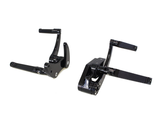 Forward Controls - Knurled - Black. Fits Softail 2018up. Length Adjustable.
