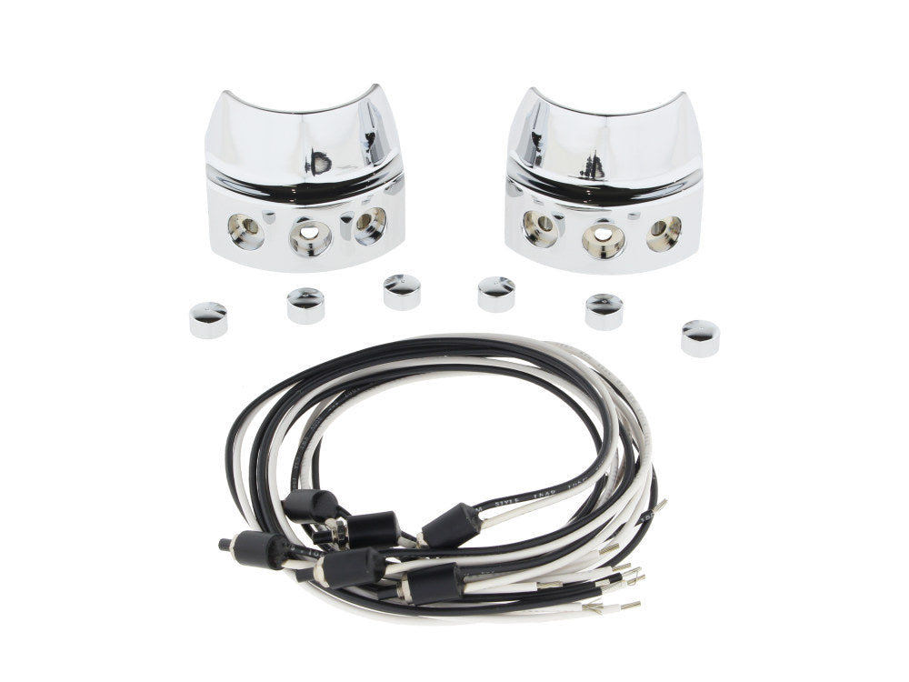 Left & Right Handlebar Switch Assembly - Chrome